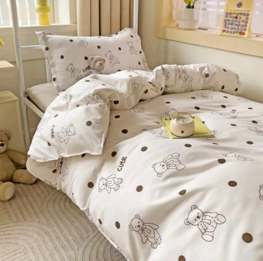 Kawaiimi - quilt covers bed linens & pillowcases - Baby White Bedding Set - 2