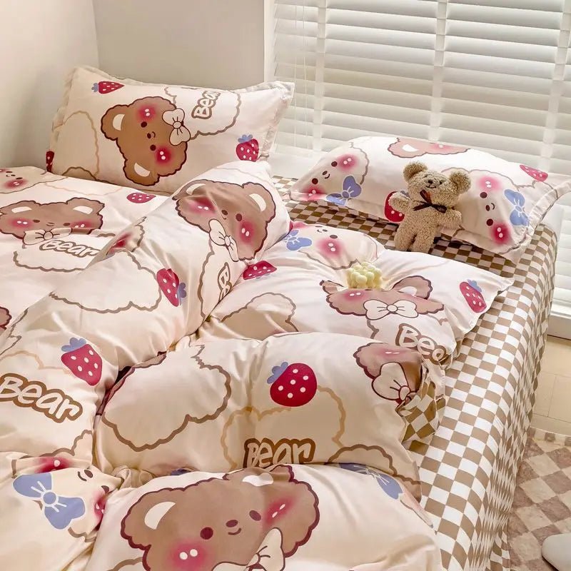 Kawaiimi - bed sets duvet covers & bedsheets - Bearberry Bedding Set - 3