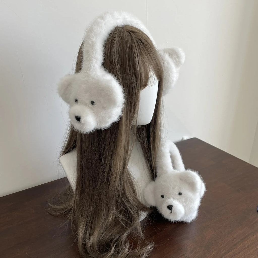Kawaiimi - hairclips, hair hoops & barrettes - Beary Winter Ear Muffs Headband - 3