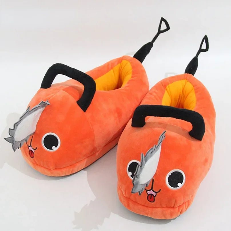 Kawaiimi - warm & fluffy home footwear - Chainsaw Winter Plush Slippers - 8