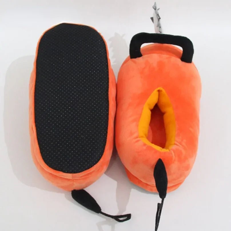 Kawaiimi - warm & fluffy home footwear - Chainsaw Winter Plush Slippers - 6