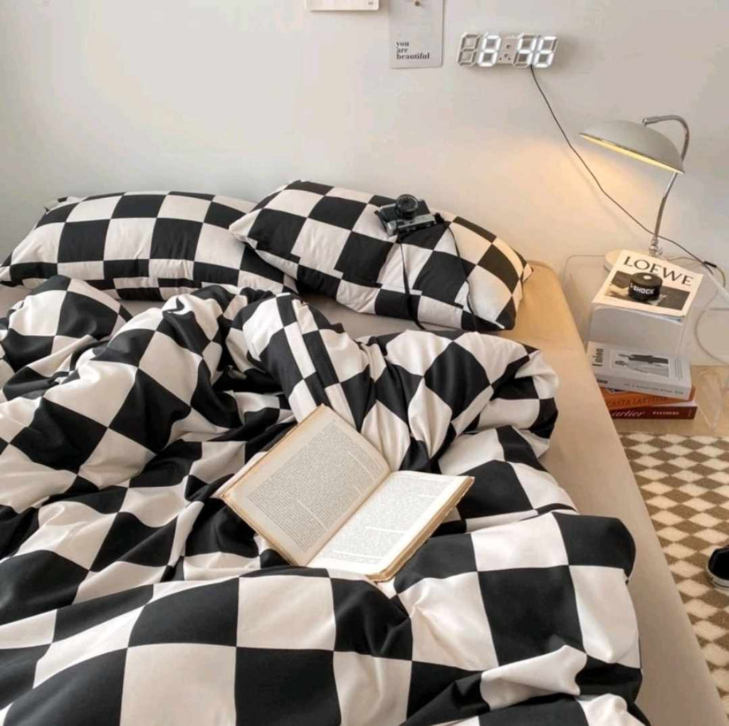 Kawaiimi - quilt covers bed spreads & pillow covers - Classic Monochrome Bedding Set - 5