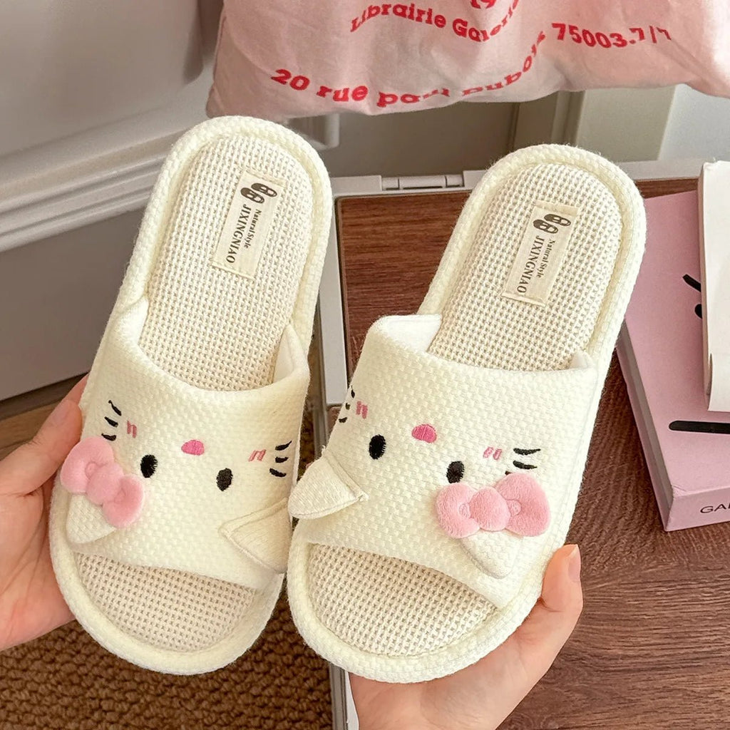 Kawaiimi - warm & fluffy home footwear - Cute Hello Kitty Indoor Slippers - 11