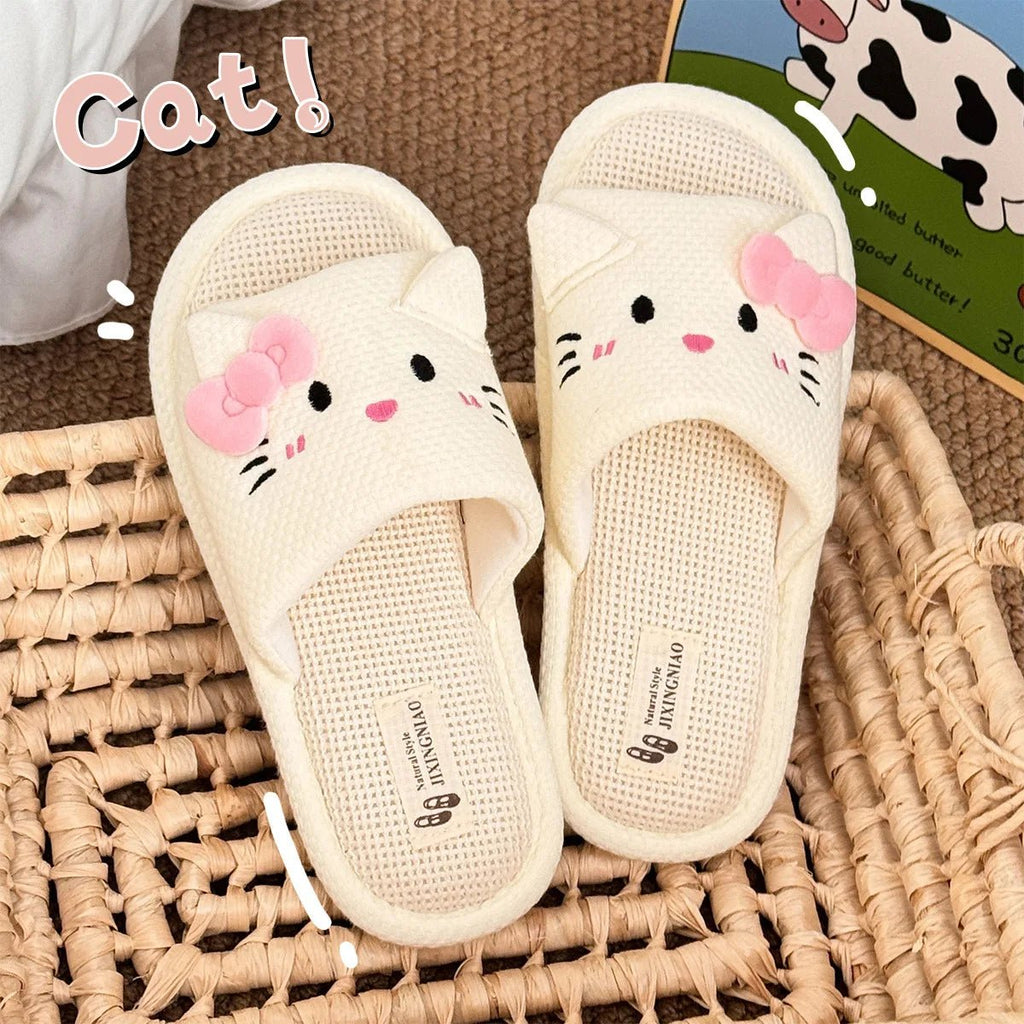 Kawaiimi - warm & fluffy home footwear - Cute Hello Kitty Indoor Slippers - 1