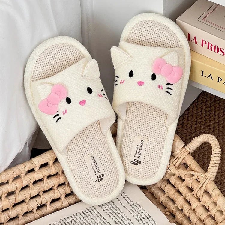 Kawaiimi - warm & fluffy home footwear - Cute Hello Kitty Indoor Slippers - 2