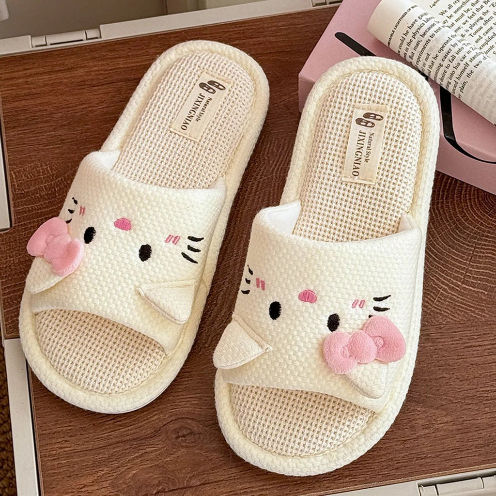 Kawaiimi - warm & fluffy home footwear - Cute Hello Kitty Indoor Slippers - 8