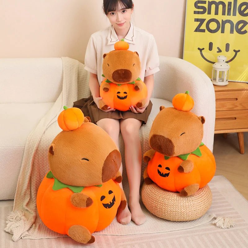 Kawaiimi - halloween gift ideas - Halloween Capybara Pumpkin Plushie - 9