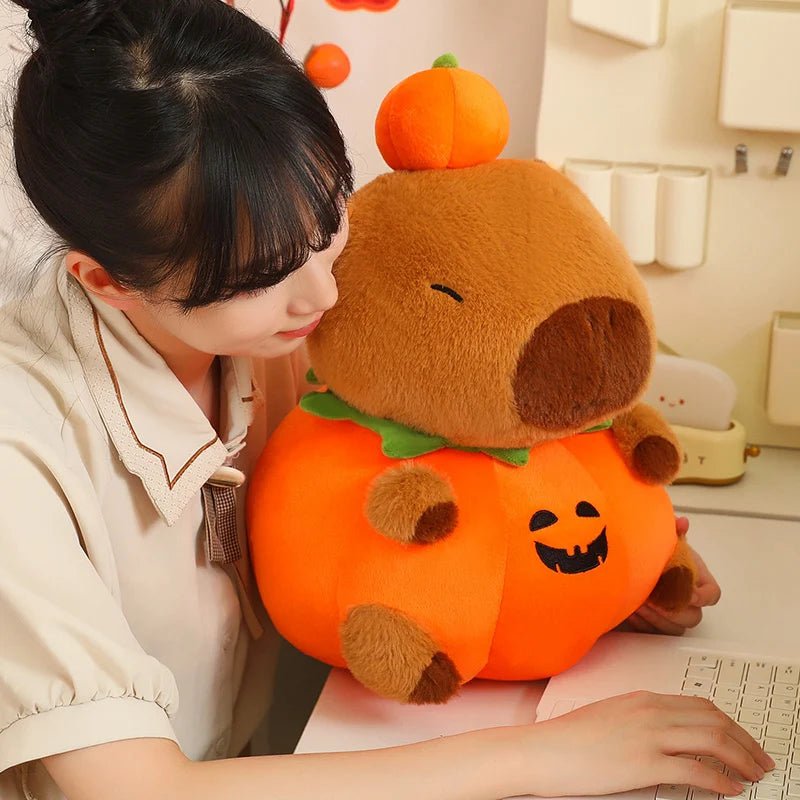 Kawaiimi - halloween gift ideas - Halloween Capybara Pumpkin Plushie - 7