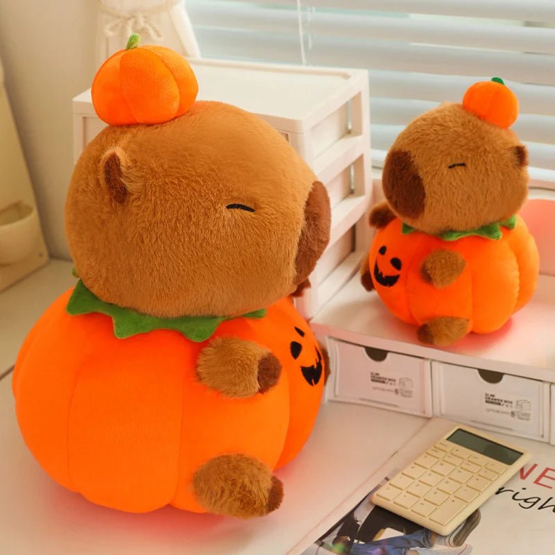 Kawaiimi - halloween gift ideas - Halloween Capybara Pumpkin Plushie - 3