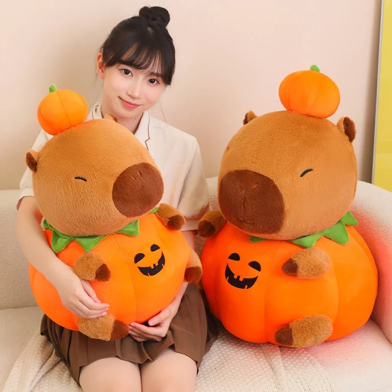 Kawaiimi - halloween gift ideas - Halloween Capybara Pumpkin Plushie - 6