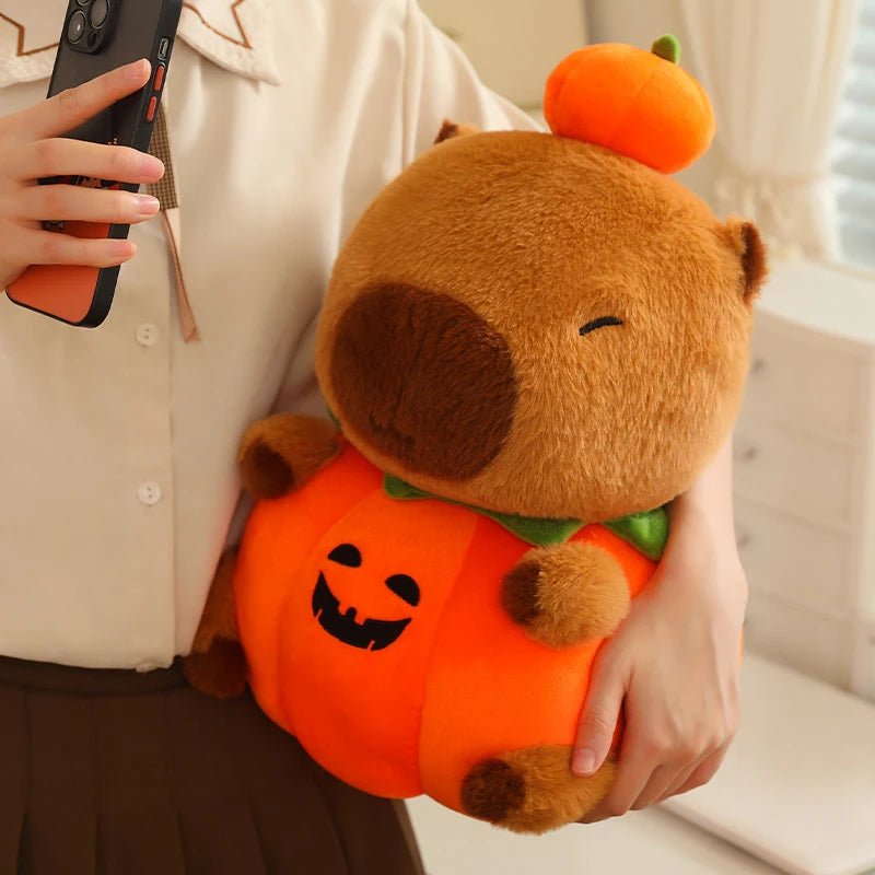 Kawaiimi - halloween gift ideas - Halloween Capybara Pumpkin Plushie - 5