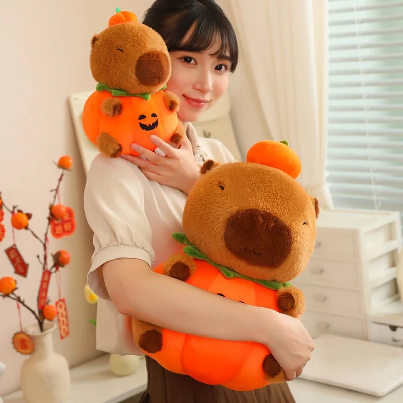 Kawaiimi - halloween gift ideas - Halloween Capybara Pumpkin Plushie - 13