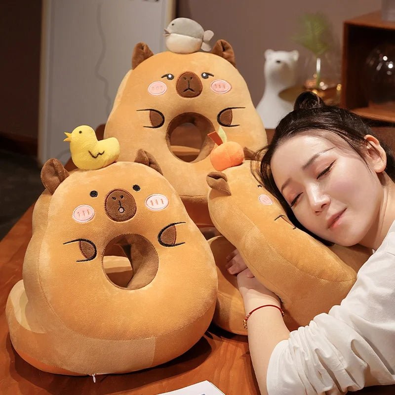 Kawaiimi - gift for someone special - Kawaii Capybara Travel Pillow - 2