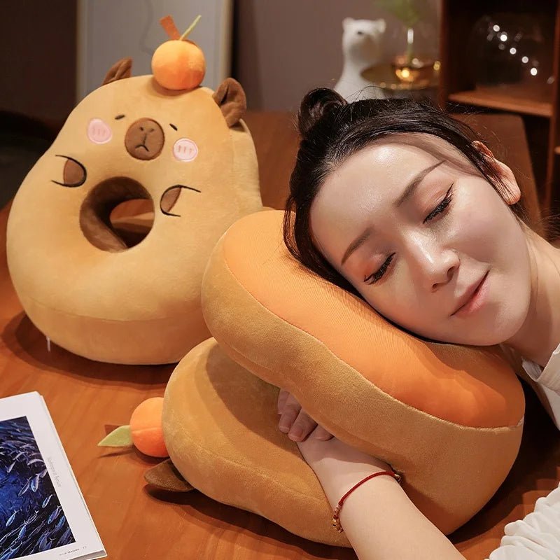 Kawaiimi - gift for someone special - Kawaii Capybara Travel Pillow - 5