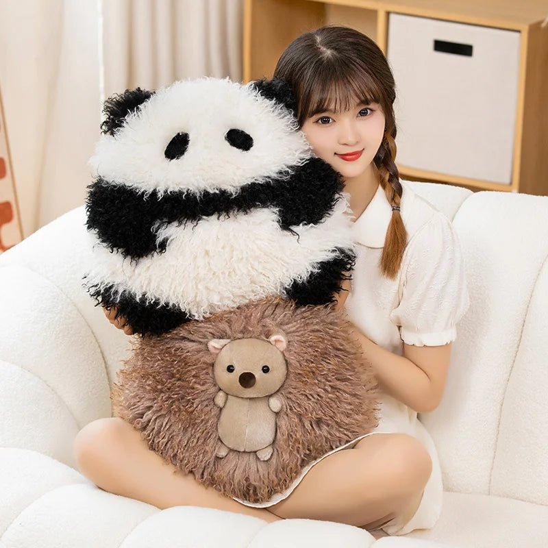 Kawaiimi - cute soft plush toys for children - Kawaii Fuzzy Hedgehog & Panda Plushie - 9