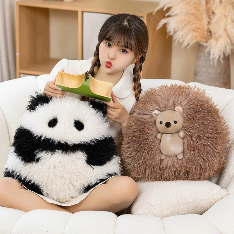 Kawaiimi - cute soft plush toys for children - Kawaii Fuzzy Hedgehog & Panda Plushie - 8