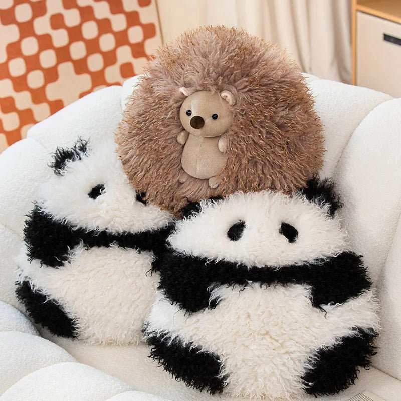 Kawaiimi - cute soft plush toys for children - Kawaii Fuzzy Hedgehog & Panda Plushie - 6