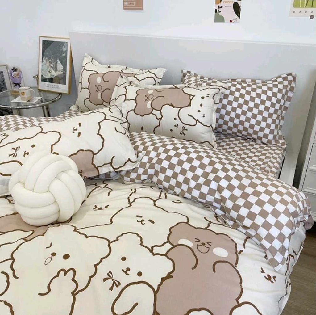 Kawaiimi - duvet covers linen sheets & pillowcases - Kstyle Love Bear Bedding Set - 4