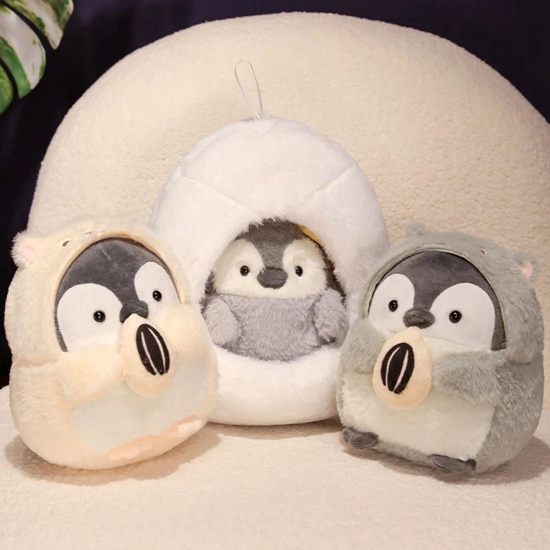 Kawaiimi - cute gift for someone special - Penguin Igloo Plushie - 4