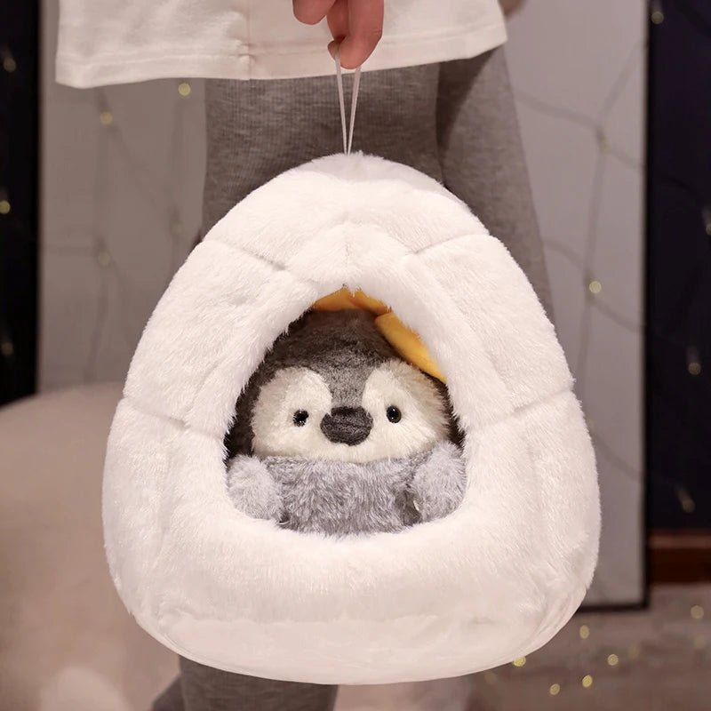 Kawaiimi - cute gift for someone special - Penguin Igloo Plushie - 1