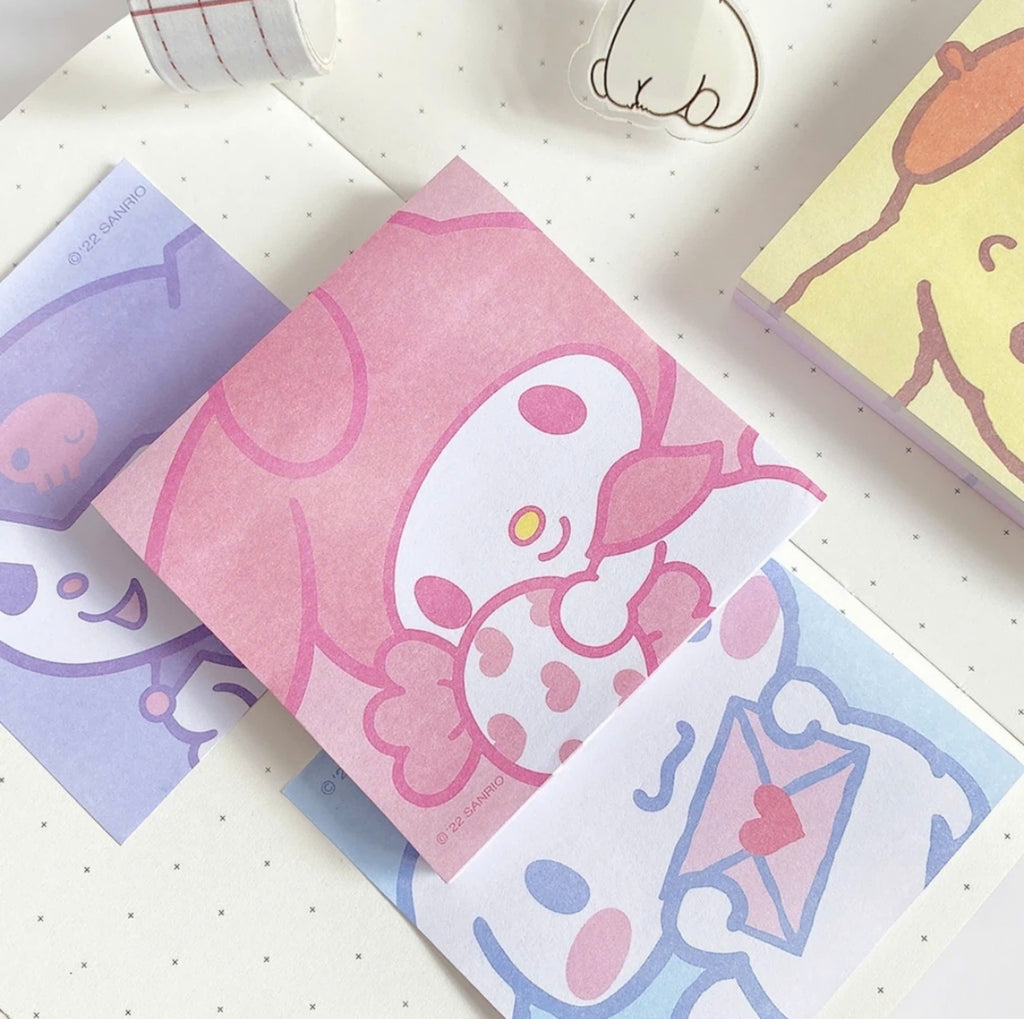 Kawaiimi - post - it notes - Sanrio Study Time Memo Pads - 12