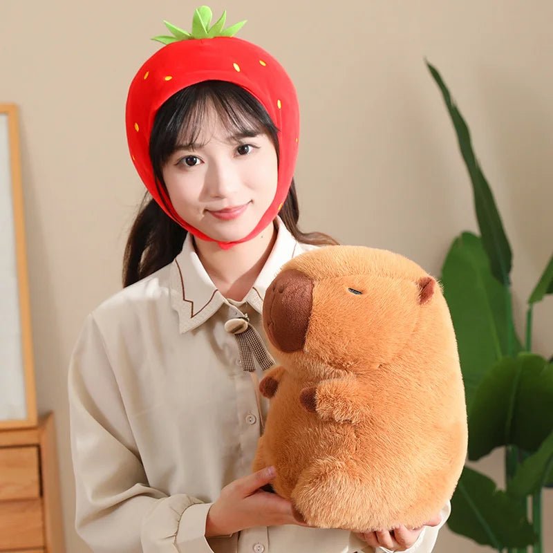 Kawaiimi - kawaii plushies for girls & kids - Strawberry Capybara Plushie - 10