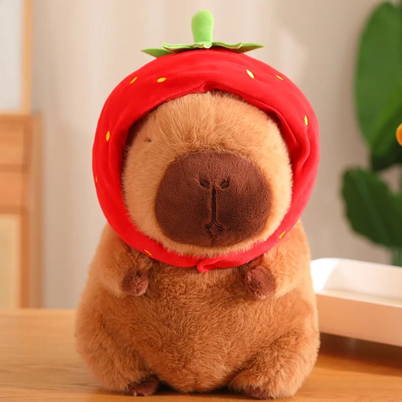Kawaiimi - kawaii plushies for girls & kids - Strawberry Capybara Plushie - 9