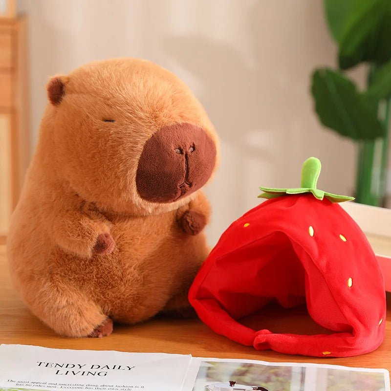 Kawaiimi - kawaii plushies for girls & kids - Strawberry Capybara Plushie - 2