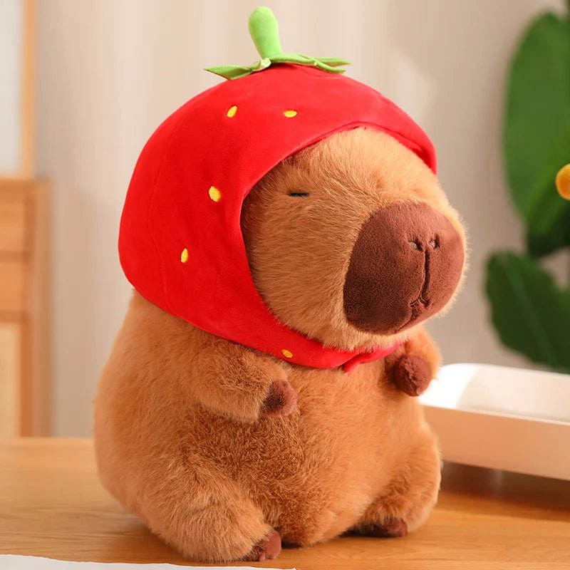 Kawaiimi - kawaii plushies for girls & kids - Strawberry Capybara Plushie - 4