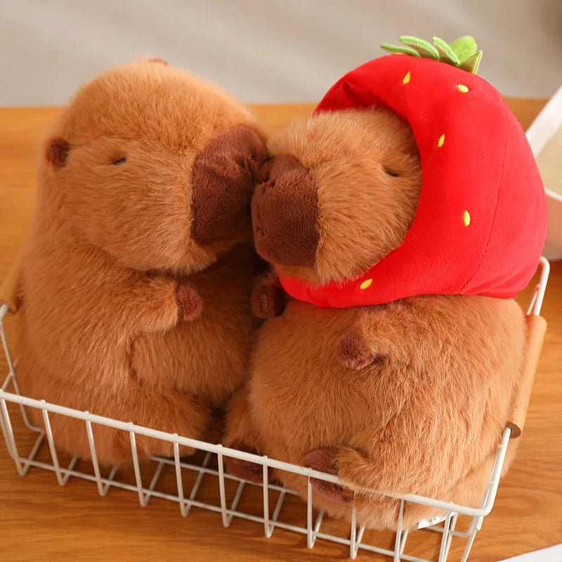 Kawaiimi - kawaii plushies for girls & kids - Strawberry Capybara Plushie - 3