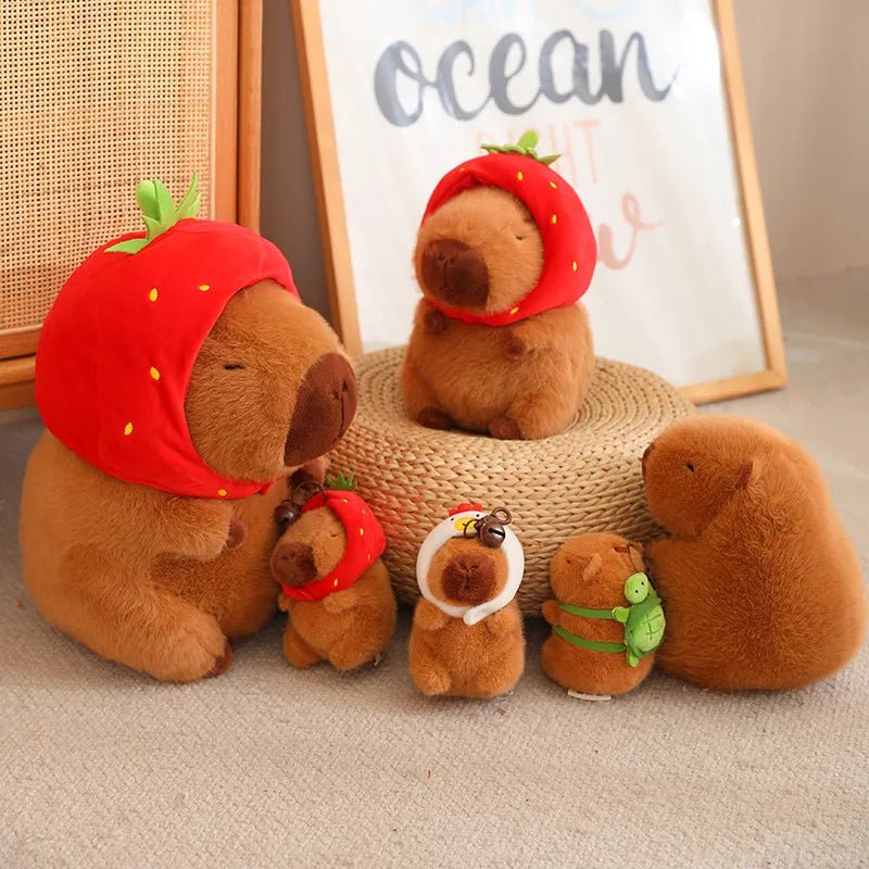 Kawaiimi - kawaii plushies for girls & kids - Strawberry Capybara Plushie - 6