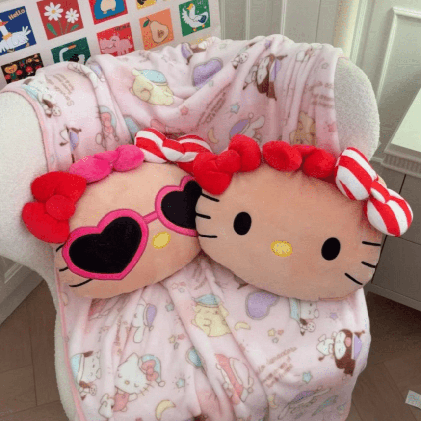 Kawaiimi - indoor chair & sofa cushions - Summer Hello Kitty Plush Cushion - 2