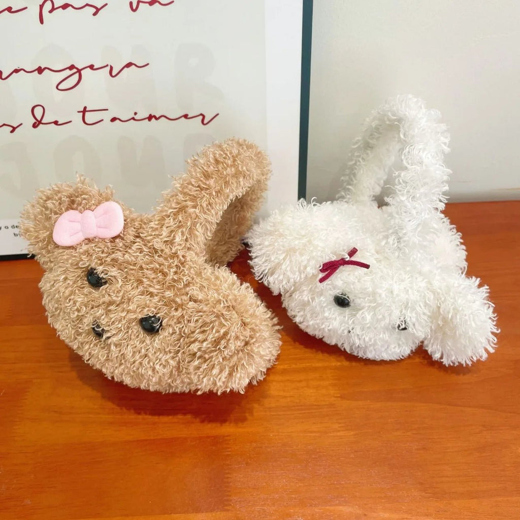 Kawaiimi - winter fur headwear - Winter Fuzzy Puppy Earmuffs - 6