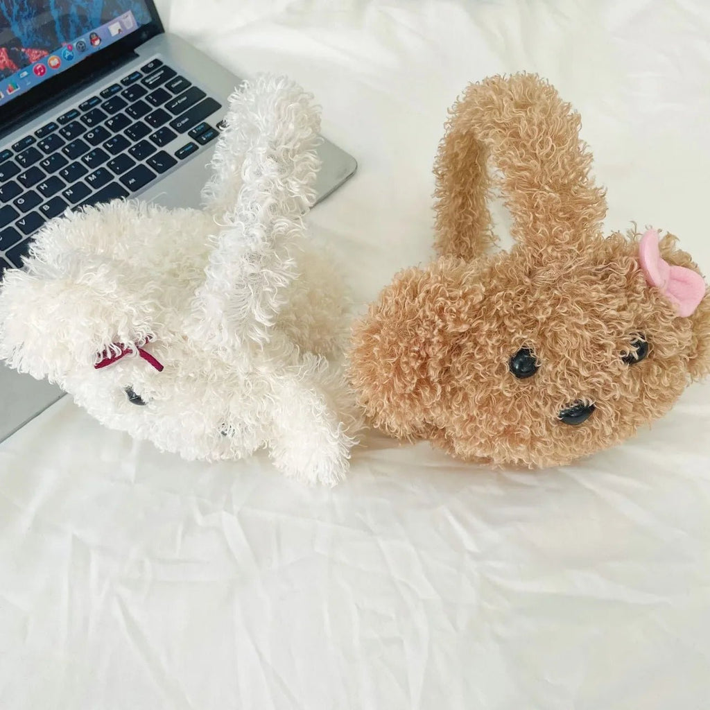 Kawaiimi - winter fur headwear - Winter Fuzzy Puppy Earmuffs - 1