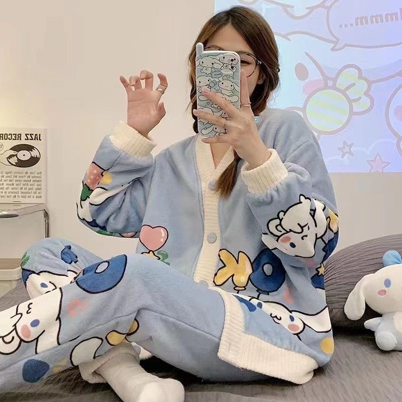 Kawaiimi - mens & womens winter pyjamas - Baby Sanrio Winter Fleece Pajamas - 4