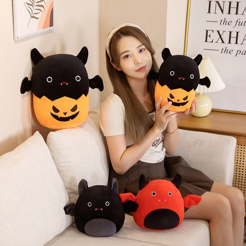 Kawaiimi - spooky & cute gift ideas - Batty Boo Pumpkin Pot Plushie - 6