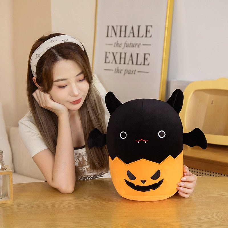 Kawaiimi - spooky & cute gift ideas - Batty Boo Pumpkin Pot Plushie - 8