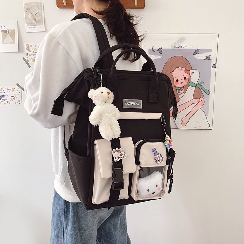 Kawaiimi - apparel and accessories - Beary Kawaii Backpack with Teddy Pendant - 3