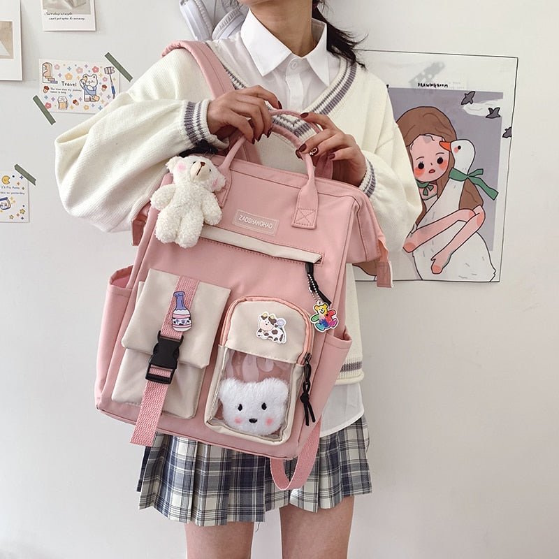 Kawaiimi - apparel and accessories - Beary Kawaii Backpack with Teddy Pendant - 5
