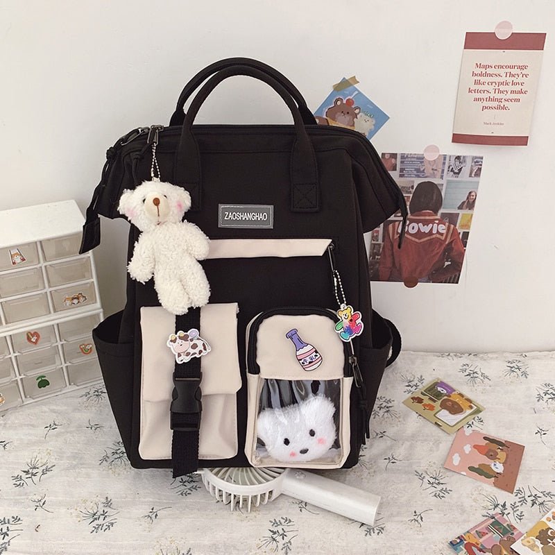 Kawaiimi - apparel and accessories - Beary Kawaii Backpack with Teddy Pendant - 13