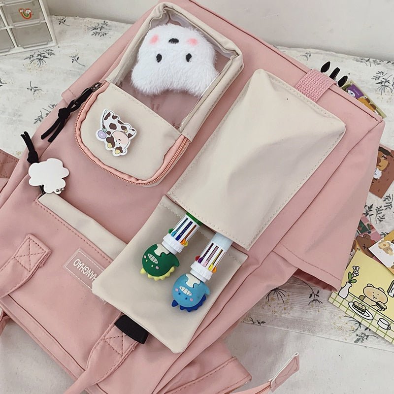 Kawaiimi - apparel and accessories - Beary Kawaii Backpack with Teddy Pendant - 9