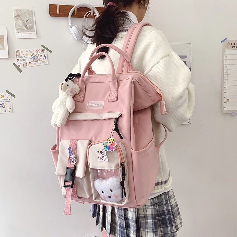 Kawaiimi - apparel and accessories - Beary Kawaii Backpack with Teddy Pendant - 6