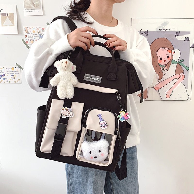 Kawaiimi - apparel and accessories - Beary Kawaii Backpack with Teddy Pendant - 4