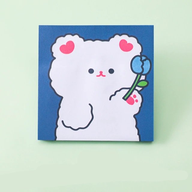 Kawaiimi - stationery - Blue Bear Memo Pad - 8