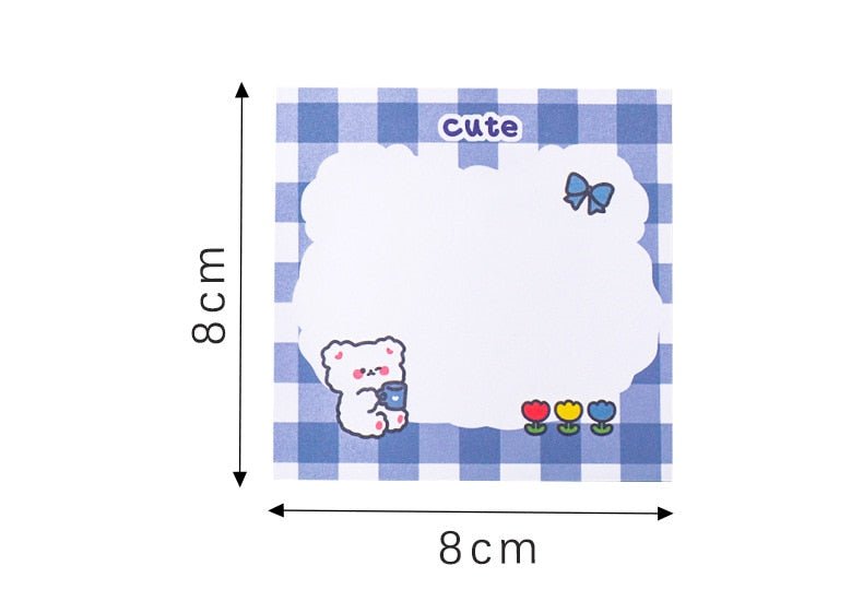 Kawaiimi - stationery - Blue Bear Memo Pad - 6