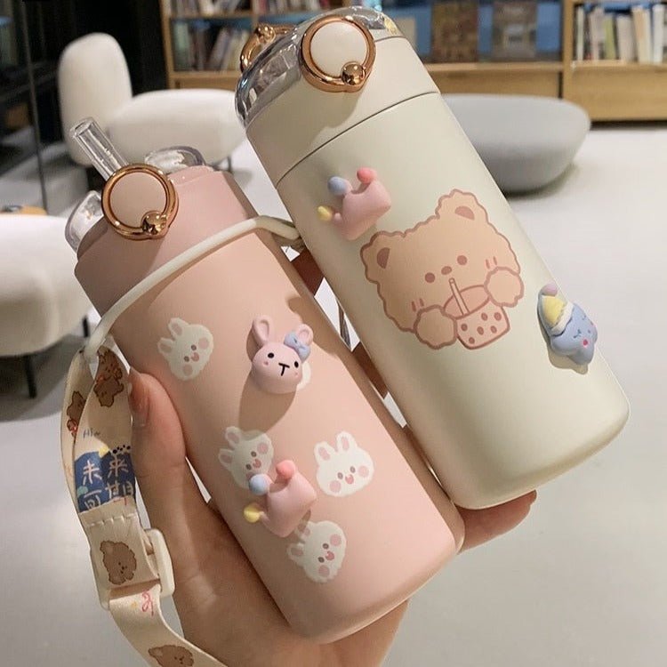 Kawaiimi - accessories - Bubble Bear & Bunny Water Flask - 1