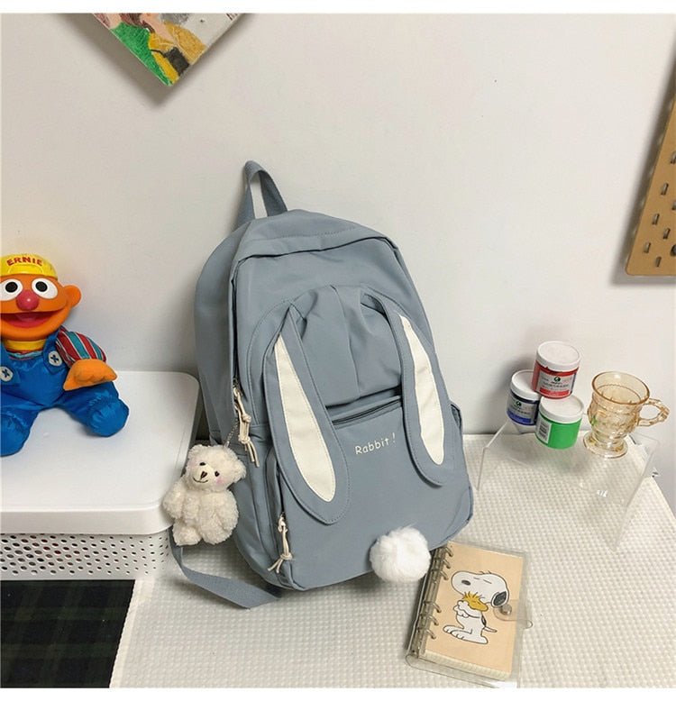 Kawaiimi - apparel and accessories - Bunbun Rabbit Backpack with Teddy Pendant - 17