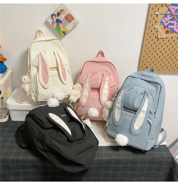 Kawaiimi - apparel and accessories - Bunbun Rabbit Backpack with Teddy Pendant - 15