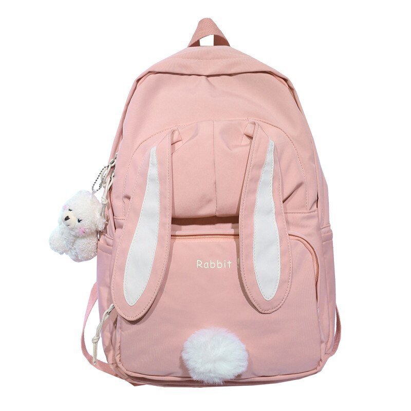 Kawaiimi - apparel and accessories - Bunbun Rabbit Backpack with Teddy Pendant - 2
