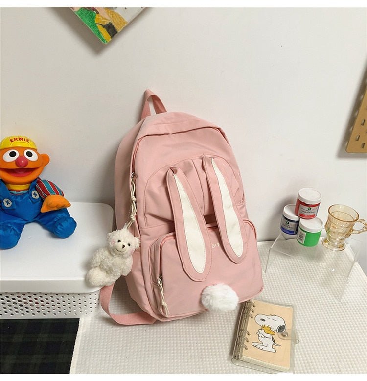 Kawaiimi - apparel and accessories - Bunbun Rabbit Backpack with Teddy Pendant - 18